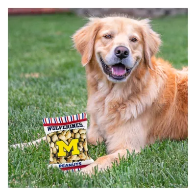 Product Pets First Michigan Wolverines Plush Peanut Bag Dog Toy