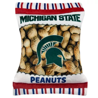 Product Pets First Michigan State Spartans Plush Peanut Bag Dog Toy