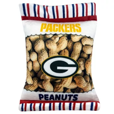 Product Pets First Green Bay Packers Plush Peanut Bag Dog Toy