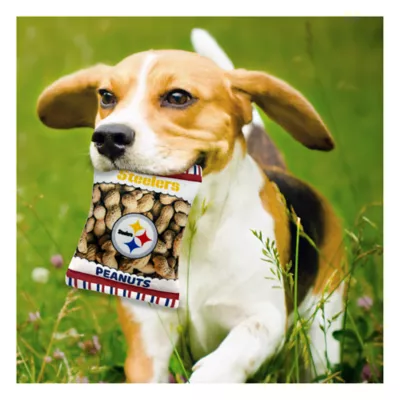 Product Pets First Pittsburgh Steelers Plush Peanut Bag Dog Toy