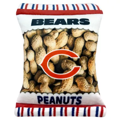 Product Pets First Chicago Bears Plush Peanut Bag Dog Toy