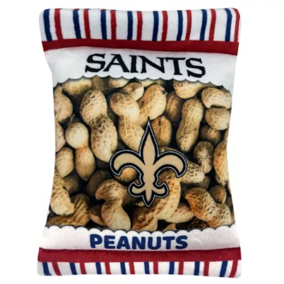 Product Pets First New Orleans Saints Plush Peanut Bag Dog Toy