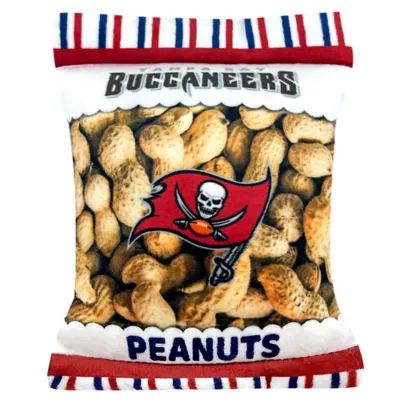 Product Pets First Tampa Bay Buccaneers Plush Peanut Bag Dog Toy