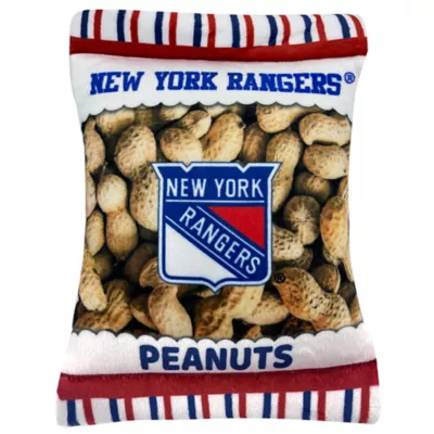 Product Pets First New York Rangers Plush Peanut Bag Dog Toy