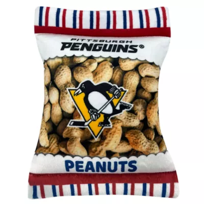 Product Pets First Pittsburgh Penguins Plush Peanut Bag Dog Toy