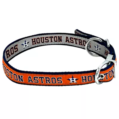 Product Pets First Houston Astros Reversible Dog Collar
