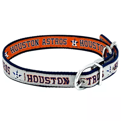 Product Pets First Houston Astros Reversible Dog Collar