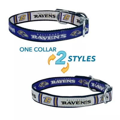 Product Pets First Baltimore Ravens Reversible Dog Collar