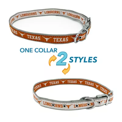 Product Pets First Texas Longhorns Reversible Dog Collar