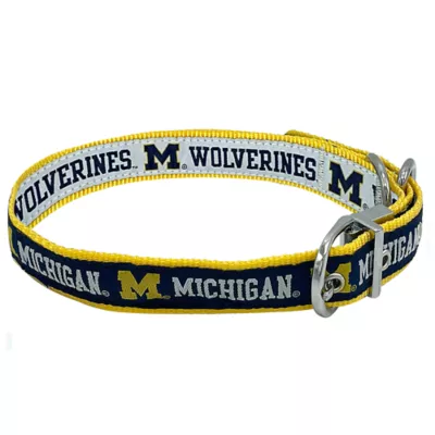 Product Pets First Michigan Wolverines Reversible Dog Collar