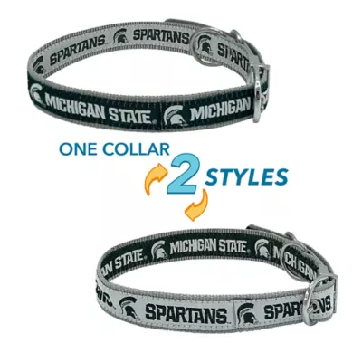 Product Pets First Michigan State Spartans Reversible Dog Collar