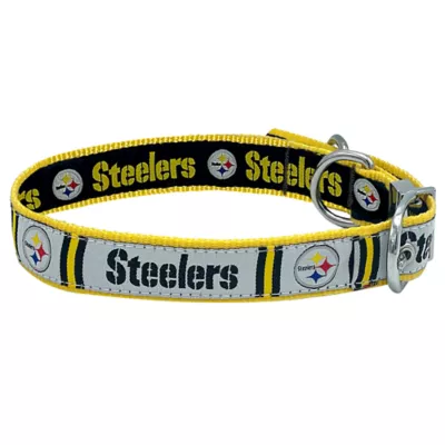 Product Pets First Pittsburgh Steelers Reversible Dog Collar