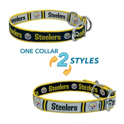 Product Pets First Pittsburgh Steelers Reversible Dog Collar
