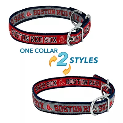 Product Pets First Boston Red Sox Reversible Dog Collar