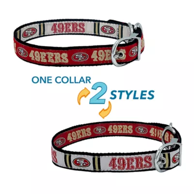 Product Pets First 49ers Reversible Dog Collar