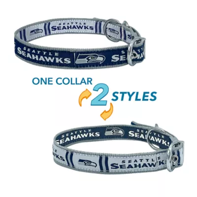 Product Pets First Seattle Seahawks Reversible Dog Collar