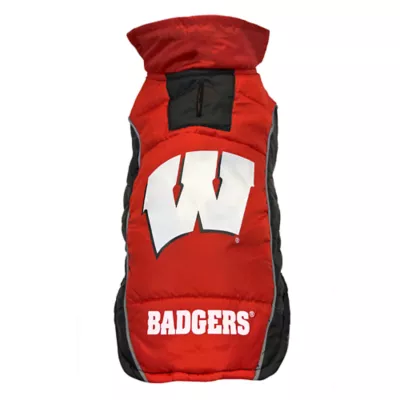 Product Pets First Wisconsin Badgers Puffer Pet Vest