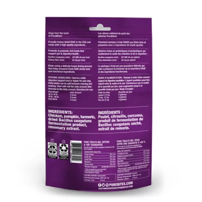 Product PureBites+ Freeze Dried Dog Treats - Gut & Digestion 3 Oz