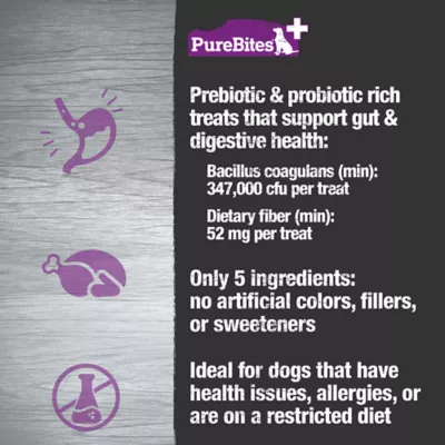 Product PureBites+ Freeze Dried Dog Treats - Gut & Digestion 3 Oz
