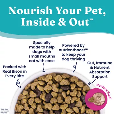 Product Solid Gold Nutrient Boost Wee Bit Toy & Small Breed Adult Dog Food - Bison