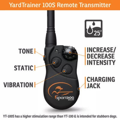 Product SportDOG® Brand YardTrainer 100S Remote Trainer - For Stubborn Dogs - Tone/Vibrate/Static