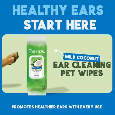 Product TropiClean® Mild Coconut Ear Cleaning Wipes