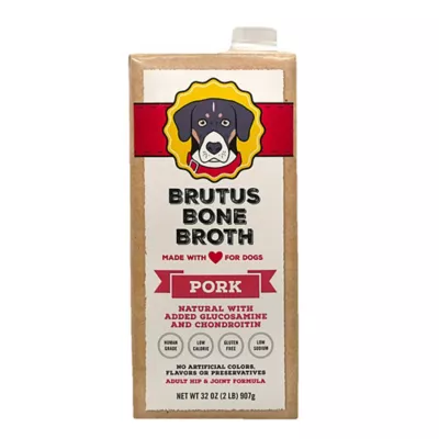 Product Brutus Bone Broth All Life Stage Dog Food Topper - 32 Oz., Pork
