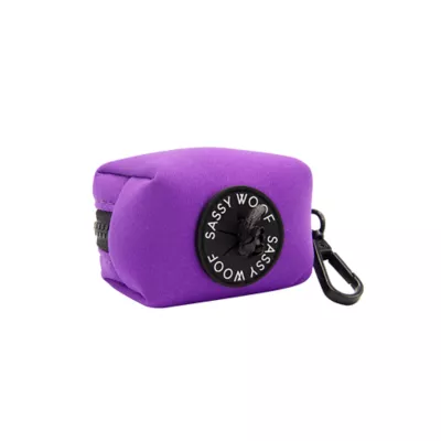 Product Sassy Woof Neon Purple Waste Bag Holder
