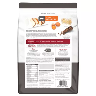 Product Simply Nourish® Urinary Tract & Hairball Control Adult Dry Cat Food - Natural, Chicken