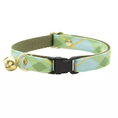 Product Made By Cleo® Carmel Mint Plaid Breakaway Cat Collar