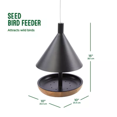 Product All Living Things® Wild Bird Black & Wood Feeder