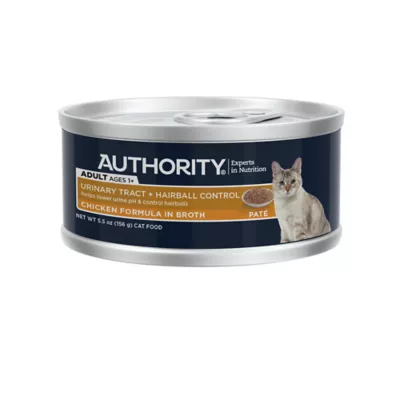 Product Authority Urinary Tract Health & Hairball Control Adult Cat Food - Pate, 5.5 OZ
