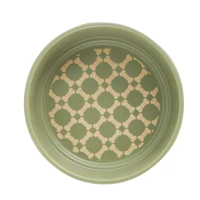 Product Top Paw® Olive Bone Ceramic Dog Bowl