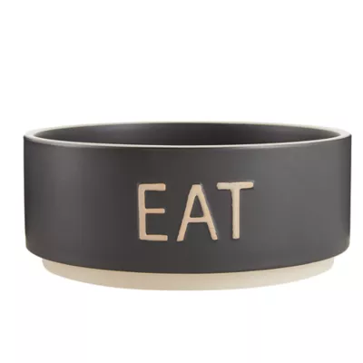 Product Top Paw® Black Embossed Dog Food Bowl