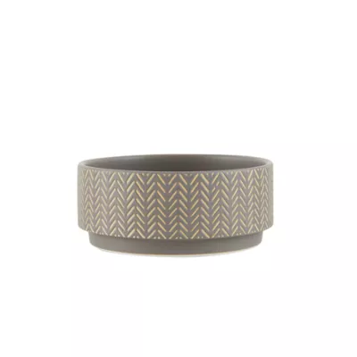 Product Top Paw® Grey Etched Ceramic Dog Bowl