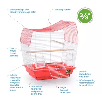 Product Prevue Pet Products South Beach Dome Top Bird Cage Coral