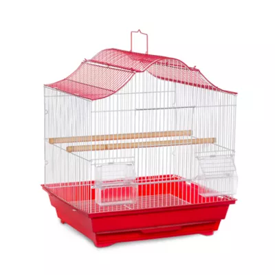 Product Prevue Pet Products Soho Crown Roof Cockatiel Cage Red & White