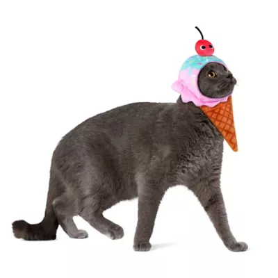 Product Rubie's Pet Shop Halloween Kidrobot Yummy World Ice Cream Waffle Cone Headpiece Pet Accessory