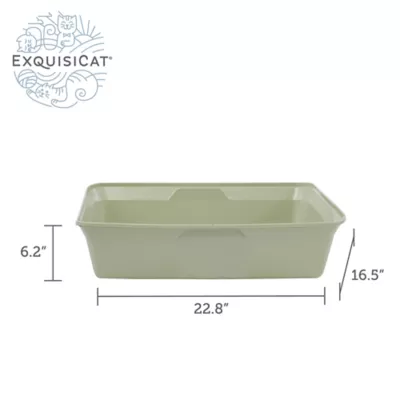 Product ExquisiCat Sage Open Litter Box with Storage
