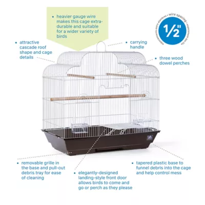 Product Prevue Pet Products Cascade Roof Pet Bird Cage