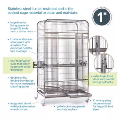 Product Prevue Pet Products Imperial Stainless Bird Cage