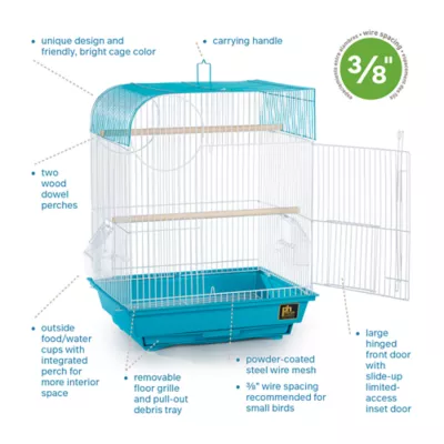 Product Prevue Pet Products South Beach Flat Top Bird Cage Teal