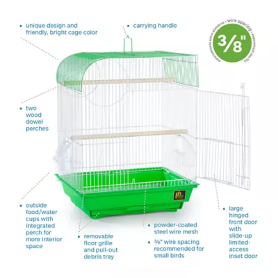 Product Prevue Pet Products South Beach Wave Top Bird Cage Lime Green