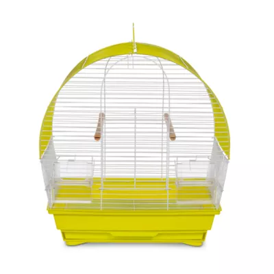 Product Prevue Pet Products Soho Dometop Roof Cockatiel Cage Chartreuse & White