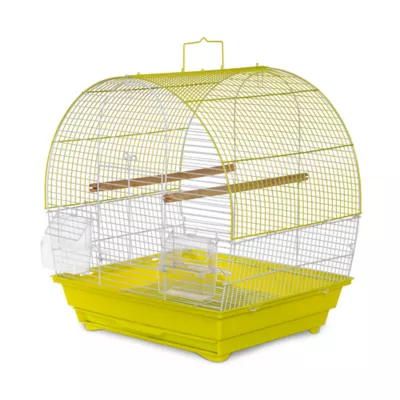Product Prevue Pet Products Soho Dometop Roof Cockatiel Cage Chartreuse & White