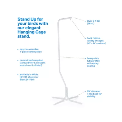 Product Prevue Pet Products Tubular Steel Hanging Bird Cage Stand