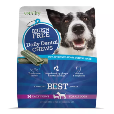 Product Vetality Brush Free Daily Dental Chews 14 CT