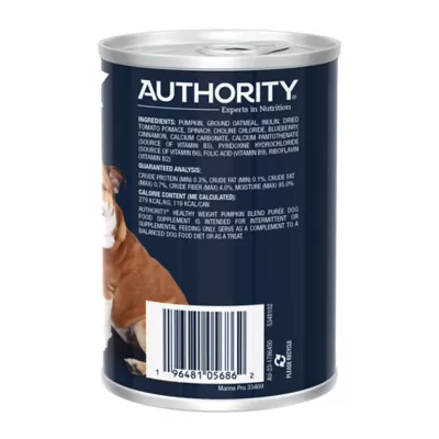 Product Authority Healthy Weight All Life Stages Dog Food Supplement Topper - Pumpkin, Oatmeal & Spinach