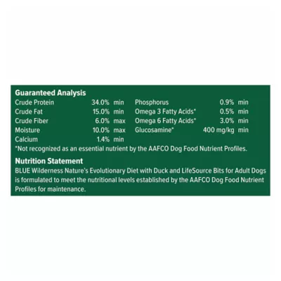 Product Blue Buffalo Wilderness Nature's Evolutionary Diet Adult Dry Dog Food - Duck