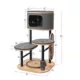 Product PetPals 37-in Starbz Industrial 4-Level Cat Tree with Condo, Grey